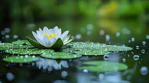 énuphar blanc flottant sur l'eau